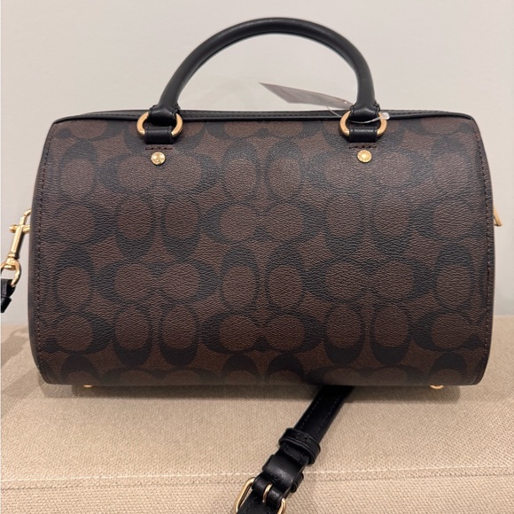 Coach Rowan Satchel Bag In Signature Canvas NWT - Picture 4 of 9